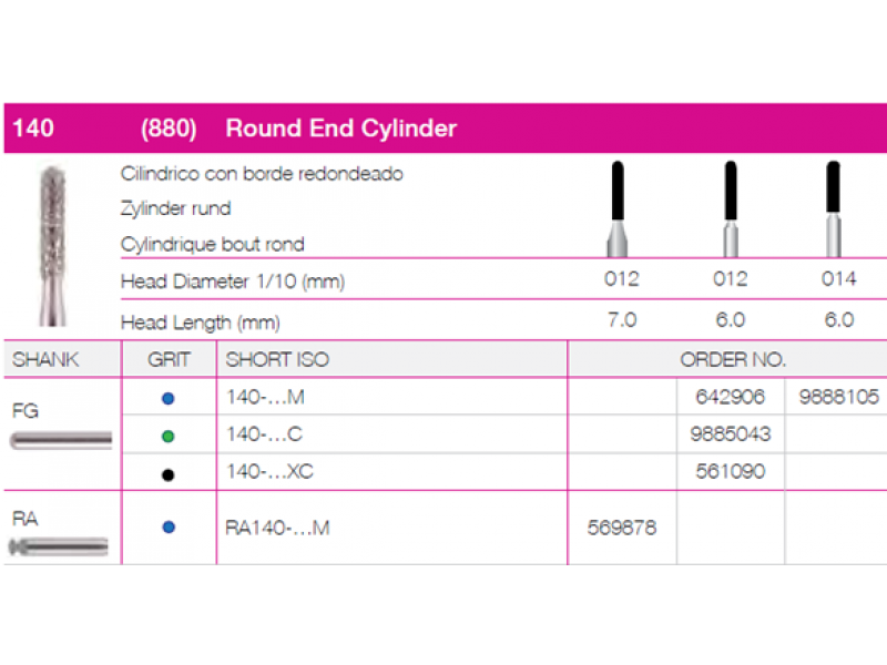 Round End Cylinder 140-012 Round End Cylinder 
